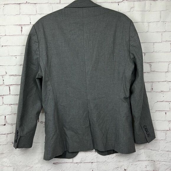 Zara Man Sport Coat Mens 42R Blazer Jacket 2 Button Single Vent Business Gray - Picture 9 of 11